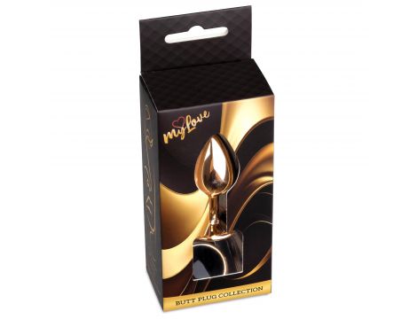 Korek analny stalowy z diamentem MyLove Toys czarny 7 cm - 3