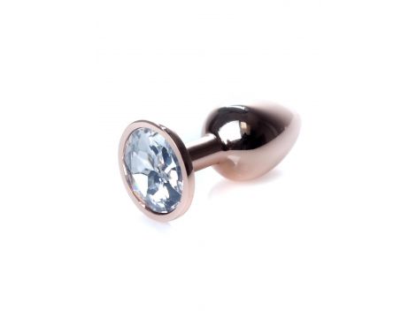 Biżuteria analna stalowa z diamentem MyLove Toys czerwone złoto 7 cm - 6