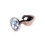 Biżuteria analna stalowa z diamentem MyLove Toys czerwone złoto 7 cm - 7