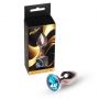 Biżuteria analna stalowa z diamentem MyLove Toys jasnoniebieska 7 cm - 2