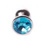 Biżuteria analna stalowa z diamentem MyLove Toys jasnoniebieska 7 cm - 5