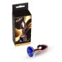 Stalowy korek analny z diamentem MyLove Toys granatowy 7 cm - 3