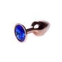 Stalowy korek analny z diamentem MyLove Toys granatowy 7 cm - 5