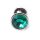 Korek analny stalowy MyLove Toys zielony z diamentem 7 cm