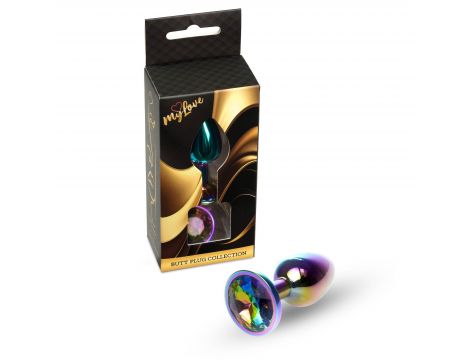 Korek analny ze stali nierdzewnej z diamencikiem MyLove Toys 7 cm - 3