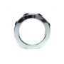 Pierścień-Metal Cock Ring with Black Diamonds Medium - 2