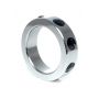 Pierścień-Metal Cock Ring with Black Diamonds Medium - 6