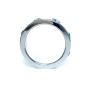 Pierścień-Metal Cock Ring with Green Diamonds Large - 5