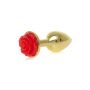 Biżuteria analna złota z czerwoną różą MyLove Toys 7 cm - 4