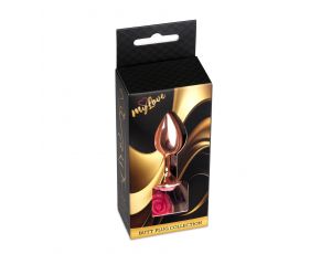 Korek analny z różą MyLove Toys różowy 7 cm