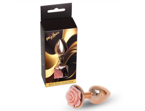 Biżuteria analna stalowa Rose Peach MyLove Toys 7 cm - 4