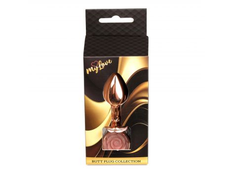 Biżuteria analna stalowa Rose Peach MyLove Toys 7 cm - 5
