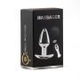 Metalowy wibrujący korek analny z pilotem B Series HeavyFun USB - 7