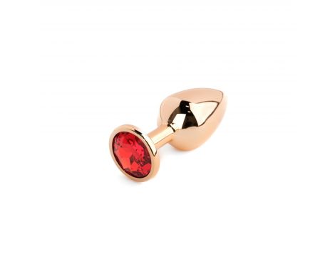 Zestaw stalowych korków analnych Red Gold HeavyFun z kryształami - 2