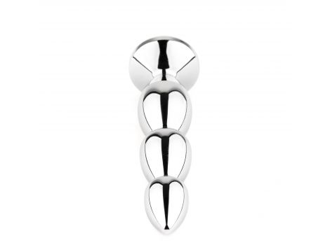 Długi metalowy korek analny z różowym kryształem HeavyFun 13,5 cm - 3