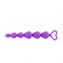 Kule analne silikonowe fioletowe HeavyFun z serduszkiem 17 cm - 3