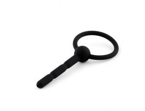 Silikonowy plug penisowy z kanałem HeavyFun 10,5 cm
