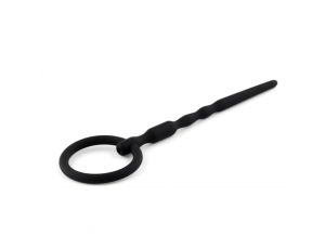 Silikonowy penis plug z kanałem B Series HeavyFun 13,5 cm