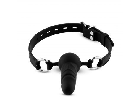 Knebel kulkowy penisowy silikonowy 3,8 cm regulowany HeavyFun - 3