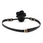 Knebel silikonowy Black Rose z różą i kanałem 4,2 cm - 6