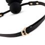 Knebel silikonowy Black Rose z różą i kanałem 4,2 cm - 5
