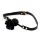 Knebel silikonowy Black Rose z różą i kanałem 4,2 cm