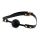 Knebel kulkowy silikonowy 4 cm regulowany czarny HeavyFun