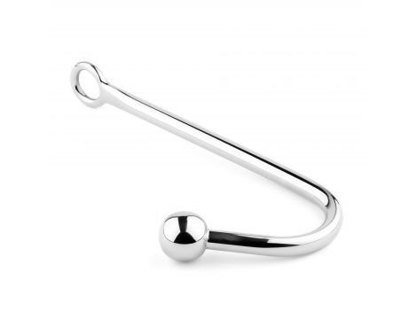Stalowy hak analny HeavyFun z kulką 3,2 cm 24 cm - 2