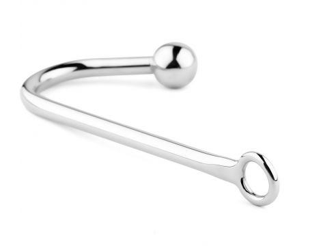 Stalowy hak analny HeavyFun z kulką 3,2 cm 24 cm - 4
