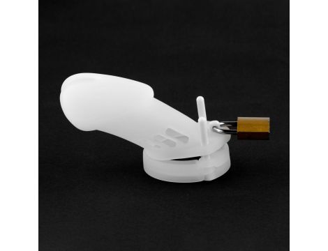 Silikonowa klatka na penisa 7 cm z 5 pierścieniami HeavyFun - 3