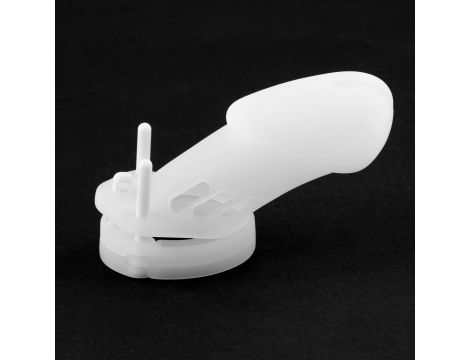 Silikonowa klatka na penisa 7 cm z 5 pierścieniami HeavyFun - 6