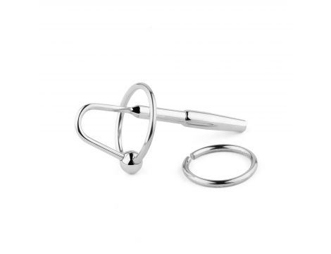 Metalowy plug do cewki ze stali nierdzewnej z pierścieniem 8 cm - 3