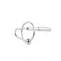 Metalowy plug do cewki ze stali nierdzewnej z pierścieniem 8 cm - 3