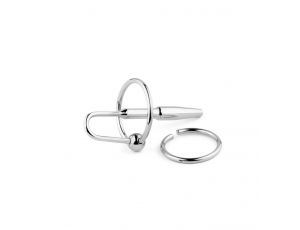 Metalowy plug do cewki z pierścieniem stal nierdzewna 8 cm HeavyFun