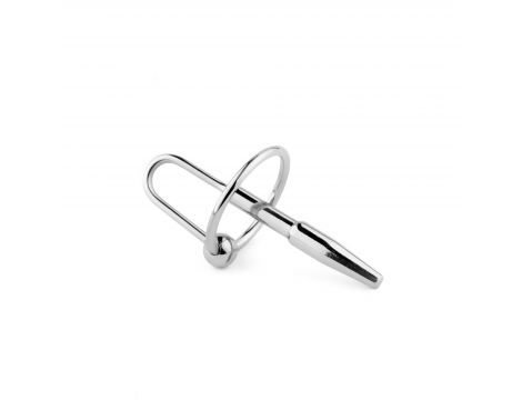 Metalowy plug do cewki z pierścieniem stal nierdzewna 8 cm HeavyFun - 2
