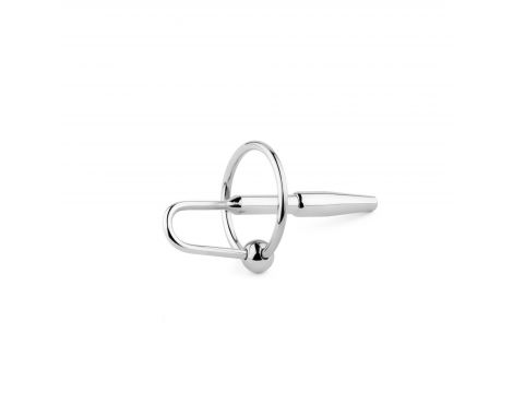 Metalowy plug do cewki z pierścieniem stal nierdzewna 8 cm HeavyFun - 5