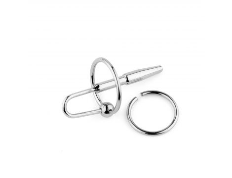 Metalowy plug do cewki z pierścieniem stal nierdzewna 8 cm HeavyFun - 3