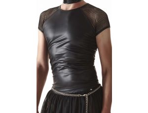 Koszulka wetlook Regnes CRD007 czarna z siateczką S