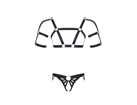 Komplet męski z gumek Regnes Fetish Planet czarny XXL XXXL - 9
