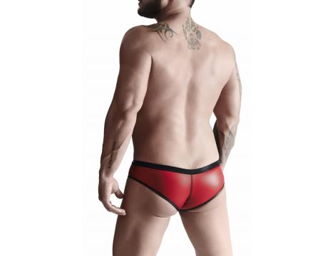 męski komplet z wetlooka: t-shirt w serek, figi typu brazyliany XL - 4