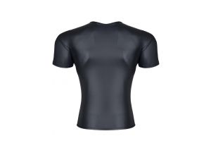 T-shirt męski z wetlooka w serek Regnes Fetish Planet czarny L