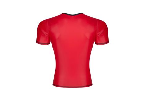 Męski t-shirt wetlook w serek Regnes Fetish Planet czerwony S - 4