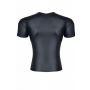 Męski tshirt wetlook Regnes Fetish Planet czarny L z dostępem do piersi - 4