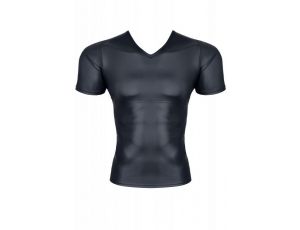 T shirt męski wetlook z dostępem do piersi Regnes Fetish Planet czarny M