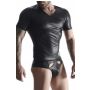 T shirt męski wetlook z dostępem do piersi Regnes Fetish Planet czarny M - 6