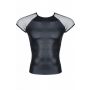 Męski t-shirt wetlook z siatką Regnes Fetish Planet czarny S - 3
