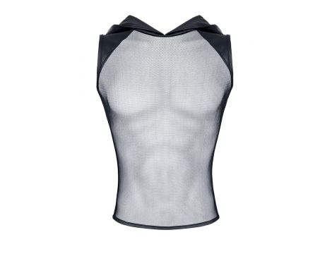 Męski podkoszulek bez rękawów z kapturem Regnes Fetish Planet czarny S - 4