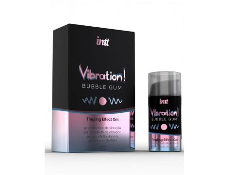 Żel wibrujący smak guma balonowa Intt 15 ml - 3