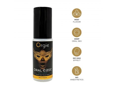 Spray miętowy do głębokiego gardła Orgie Oral Ease Deepthroat