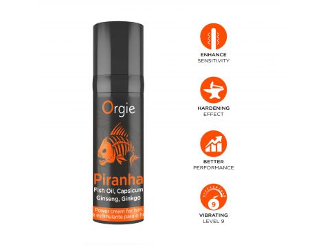 Krem rozgrzewający Piranha Power Orgie 15 ml - 3